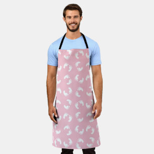 Baby voetafdrukken, baby's voet, voetstappen, roze schort