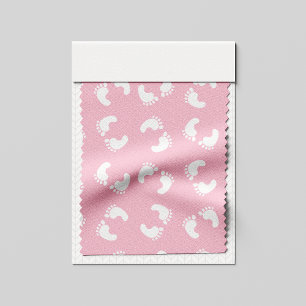 Baby voetafdrukken, baby's voet, voetstappen, roze stof
