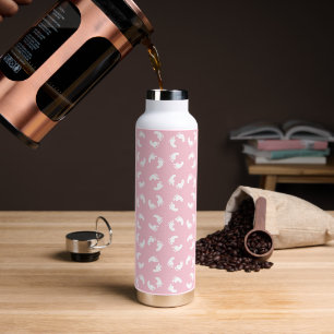 Baby voetafdrukken, baby's voet, voetstappen, roze waterfles