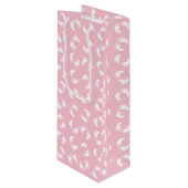 Baby voetafdrukken, baby's voet, voetstappen, roze wijn cadeautas (Voorkant Gekanteld)