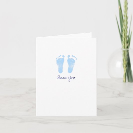 Baby Voetafdrukken Bedankt Opmerking (Voorkant)