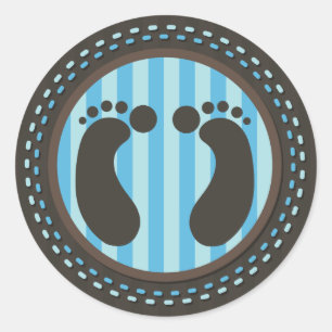 Baby voetafdrukken - blauw - Stickers