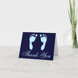 Baby Voetafdrukken (Boy) Bedankkaart