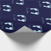 Baby Voetafdrukken (Boy) Cadeaupapier (Hoek)