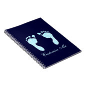 Baby Voetafdrukken (Boy) Notitieboek (Rechterzijde)