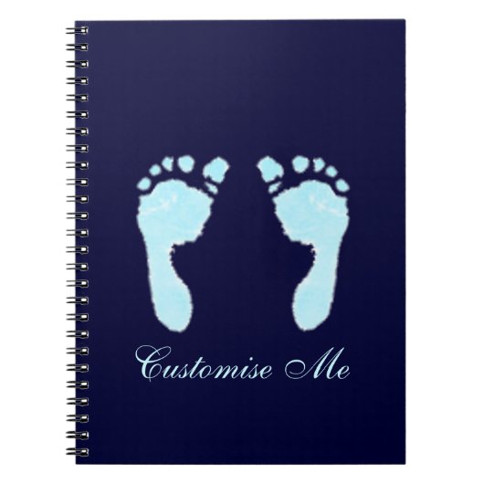 Baby Voetafdrukken (Boy) Notitieboek (Voorkant)