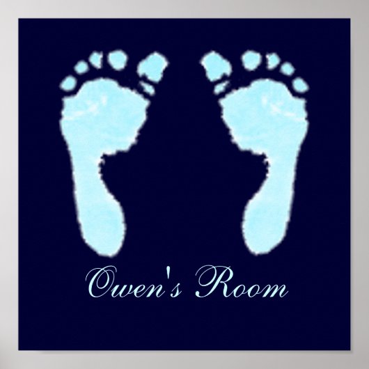 Baby Voetafdrukken (Boy) Poster (Voorkant)