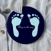 Baby Voetafdrukken (Boy) Ronde Button 6,0 Cm (In situ)