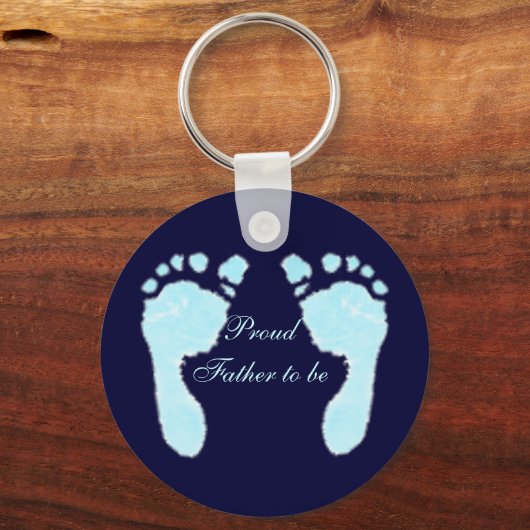 Baby Voetafdrukken (Boy) Sleutelhanger (Voorkant)