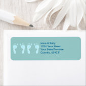 Baby voetafdrukken (Boy Twins) Etiket (Insitu)
