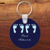 Baby voetafdrukken (Boy Twins) Sleutelhanger (Voorkant)