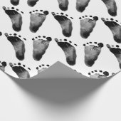 Baby voetafdrukken cadeaupapier (Hoek)