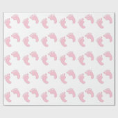 Baby voetafdrukken cadeaupapier (Vlak)