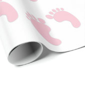 Baby voetafdrukken cadeaupapier (Rol Hoek)