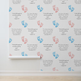 BABY VOETAFDRUKKEN Christelijk Bijbelvers kinderka Behang