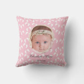 Baby voetafdrukken, foto, aangepast kussen (Achterkant)