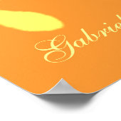 Baby Voetafdrukken (geel) Poster (Hoek)