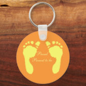 Baby Voetafdrukken (geel) Sleutelhanger (Voorkant)