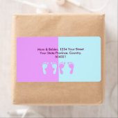 Baby voetafdrukken (Girl/Boy Twins) Etiket (Insitu)