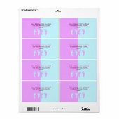 Baby voetafdrukken (Girl/Boy Twins) Etiket (Full Sheet)