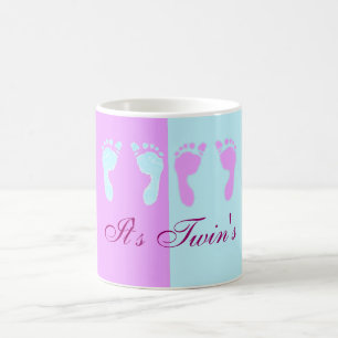 Baby voetafdrukken (Girl/Boy Twins) Koffiemok