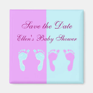 Baby voetafdrukken (Girl/Boy Twins) Magneet
