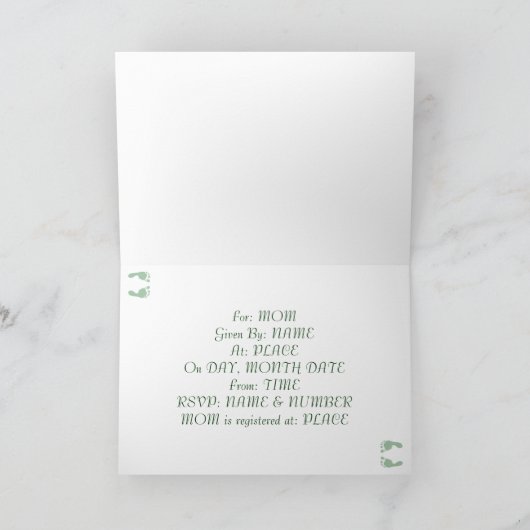 Baby voetafdrukken (groen) (Binnen)