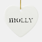 Baby voetafdrukken Hart Keramisch Ornament (Achterkant)