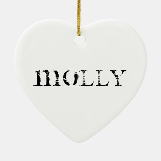 Baby voetafdrukken Hart Keramisch Ornament (Achterkant)