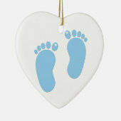 Baby voetafdrukken. Het is een jongen Keramisch Ornament (Rechts)