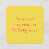 Baby voetafdrukken informatiekaartje (Achterkant)