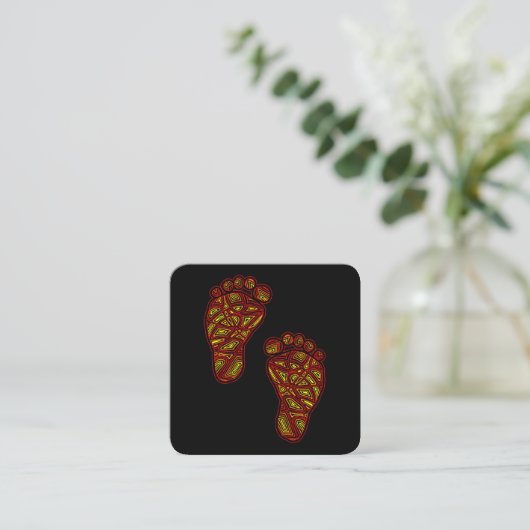 Baby voetafdrukken informatiekaartje (Staand voorkant)