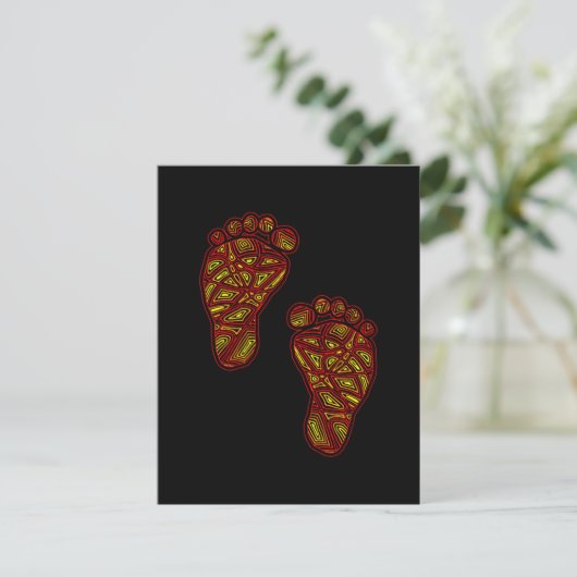 Baby voetafdrukken kaart (Staand voorkant)