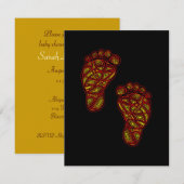 Baby voetafdrukken kaart (Voorkant / Achterkant)