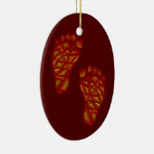 Baby voetafdrukken keramisch ornament (Rechts)