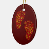 Baby voetafdrukken keramisch ornament (Links)