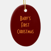 Baby voetafdrukken keramisch ornament (Achterkant)