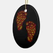 Baby voetafdrukken keramisch ornament (Links)