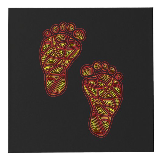 Baby voetafdrukken kubus (Rechts)