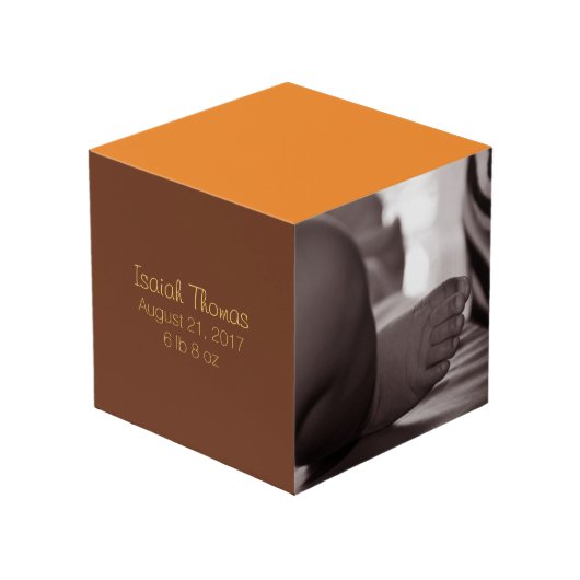 Baby voetafdrukken kubus (Achter hoekig)