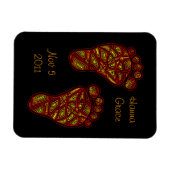 Baby voetafdrukken magneet (Horizontaal)