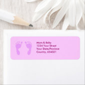 Baby voetafdrukken (Meisje) Etiket (Insitu)