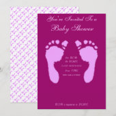 Baby voetafdrukken (Meisje) Kaart (Voorkant / Achterkant)