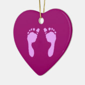 Baby voetafdrukken (Meisje) Keramisch Ornament (Links)