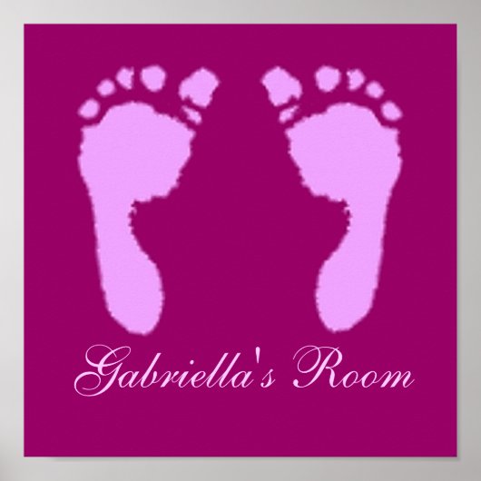 Baby voetafdrukken (Meisje) Poster (Voorkant)