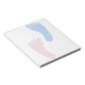 Baby voetafdrukken notitieblok (Schuin)