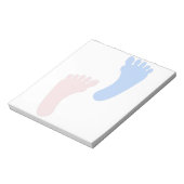 Baby voetafdrukken notitieblok (Linkerzijde)