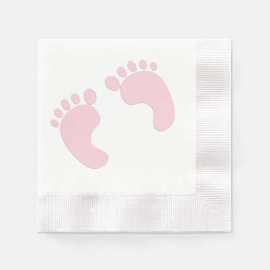 Baby voetafdrukken Papier Napkin Servet (Voorkant)