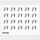 Baby voetafdrukken ronde sticker (Vel)
