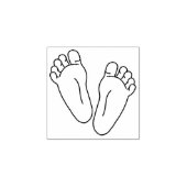 Baby voetafdrukken rubberstempel (Afrduk)